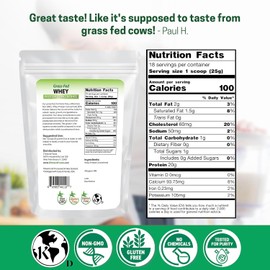 Z Natural Foods- “Concentrado de Proteína de Suero Polvo de Proteína de Suero Alimentado con Hierba Limpio de Nueva Zelanda P Procesado en Frío