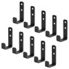 OTTFF 10 Pack 2-3/4" Mini Black Steel Utility J Hook,