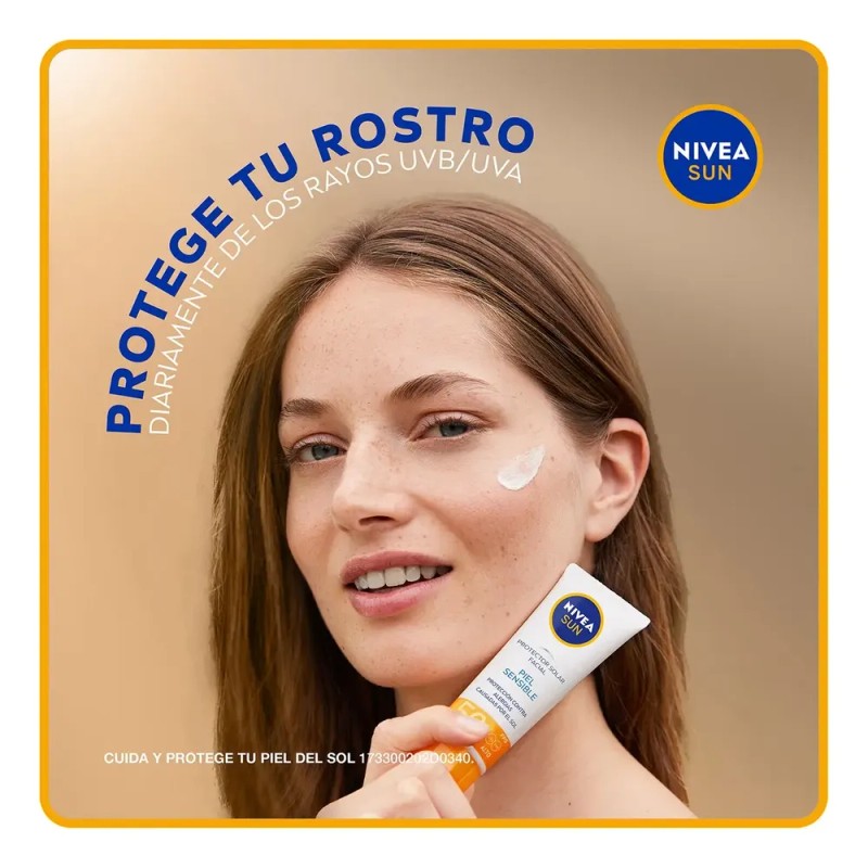 Protector Solar Facial Nivea Sun Piel Sensible Fps50 50ml