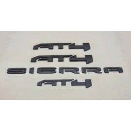 GMC NEW 4PCS Black Red AT4 Emblem Sierra Letters Fit GMC Sierra 1500 2500HD 3500HD