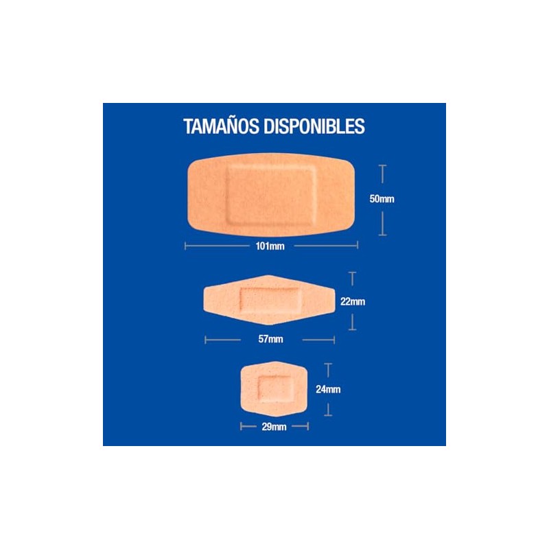 3M Nexcare, Venditas Ultraflexibles, Tamaños Surtidos, Color Beige, Caja con