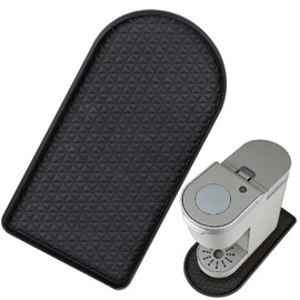 Silicone Coffee Mat 15.8" x 7.8" Small Spill Bar Mat for Countertop, Black