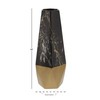 Deco 79 60751 Ceramic Marbling Vase, 18" x 7", Black/White/Gold