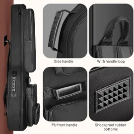 CAHAYA Acoustic Guitar Bag Thick Padding Waterproof Dual Adjustable Shoulder Strap Guitar Case Gig Bag 40 41 inch with Back Hanger Loop