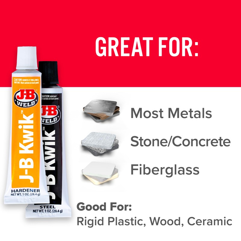 J-B Weld 8276 KwikWeld Quick Setting Steel Reinforced Epoxy -
