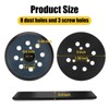 2 Pack 5" 8 Hole Hook & Loop Sander Replacement