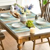 Blue Watercolor Striped Placemats Set of 4, 12x18 Inch Seasonal