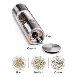 Total Supplier Moledor Molinillo Pimienta Y  Sal 2 En 1 Especiero Manual