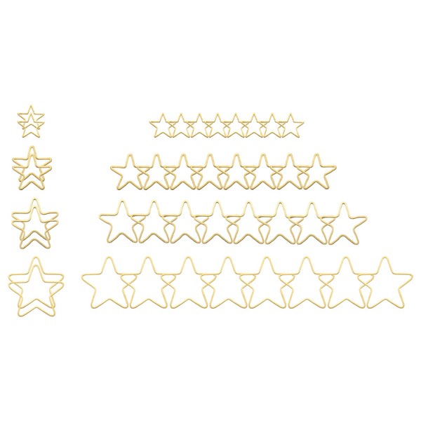 PATIKIL 40Pcs Open Bezel, 4 Sizes Star Resin Bezels Charm