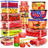 RockBerry 40 Pcs Airtight Food Storage Containers – Leak-Proof, Stackable,