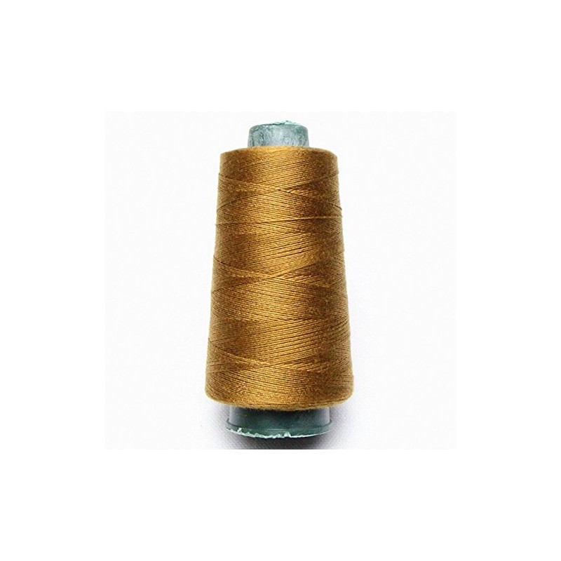 WellieSTR Heavy Duty 100% Polyester Sewing Thread Brown 20s/3 for