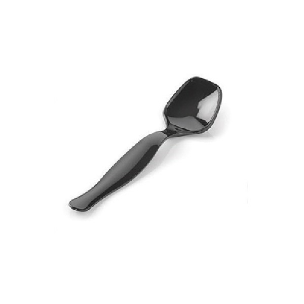 Fineline Settings 3302-BK-X, Platter Pleasers Black Plastic Serving Spoon, Catering Disposable Tablespoon for Serving Hot and Cold Foods (50)