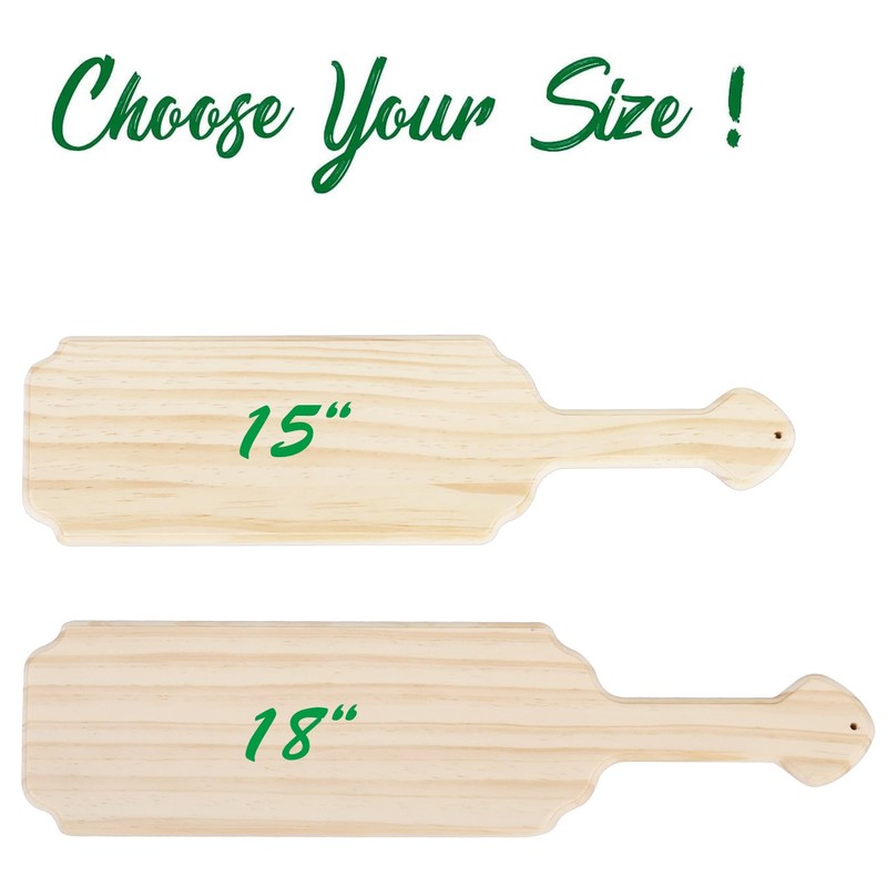 FameFame 15 inch Sorority Paddle, Greek Fraternity Solid Wood, Unfinished