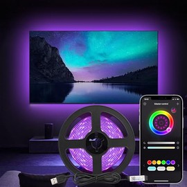 3M Super Bright Tira LED [App Bluetooth Smart Control], 30 LEDs/m, Diyife 5050 Tira de Luces LED Luces LED para Cuarto, Sincronización de Música/Voz Cambio de Color DIY para TV, Sofá, PC