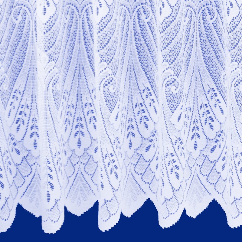 Milan White Net Curtain Art Deco Heavy Quality All Over