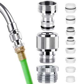 Faucet Quick Adapter Connector with Aerator,Sink Faucet to Shower Hose/Garden Hose/Washing machine hose with Multi-Interface Converter