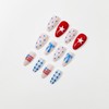 4th of July Press on Nails-Medium Almond Fake Nails Red
