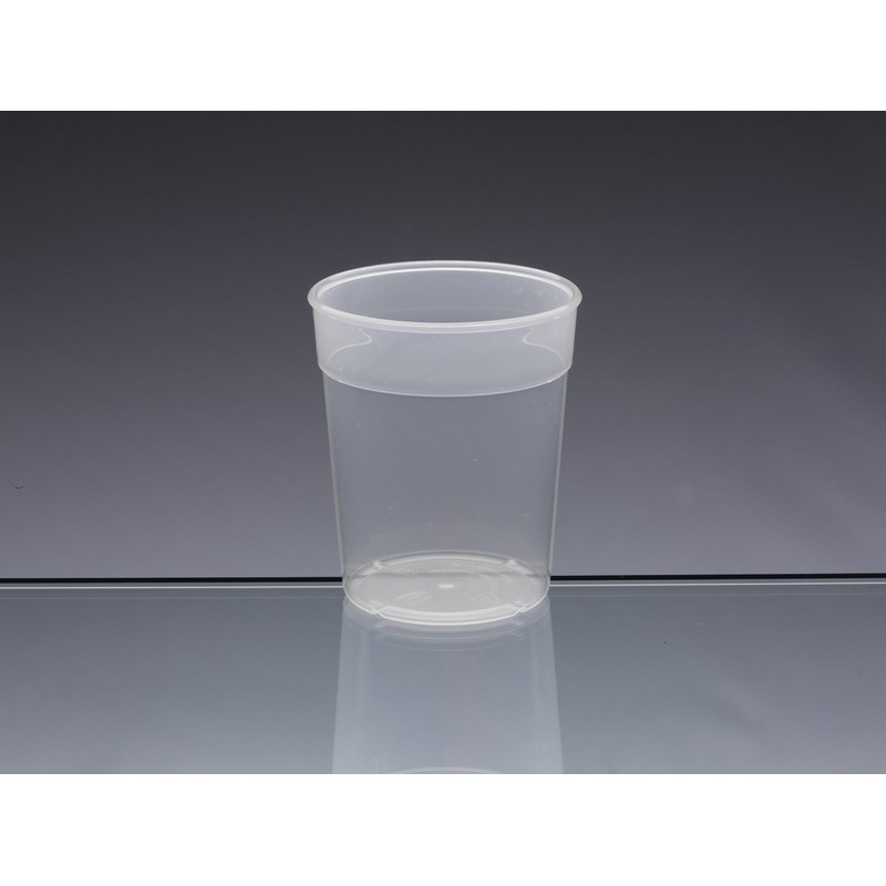 AIOS Dishwasher Safe Stackable Transparent Plastic Cups/Beakers/Tumblers 250ml (Set of