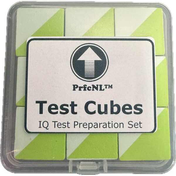 PrfcNL IQ Test Cubes (Green and White) – 9 Cubes,
