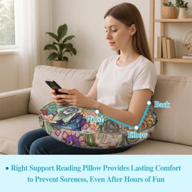 Queen Hero Lap Pillow for Reading & Gaming Lap Desk Pillows for Crocheting & Crafting with Elbow & Arm Support Cushion for Ergonomic Use on Bed and Couch