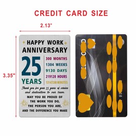 Richesele 25th Work Anniversary Card - Thank You 25 Years Work Gifts - Happy 25 Year 25th Work Anniversary Decorations