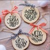 Christmas Stencils for Painting on Wood Slice, 4 Inch Round