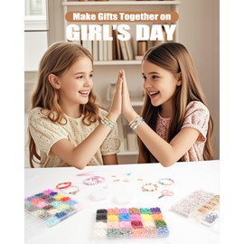 BestNow Clay Beads 3 Boxes Bracelet Making Kit Heishi Beads for Jewelry Making Round Letter Beads with Charm Elastic Strings Friendship Bracelets Holiday Arts and Crafts Gifts for Girls Adults