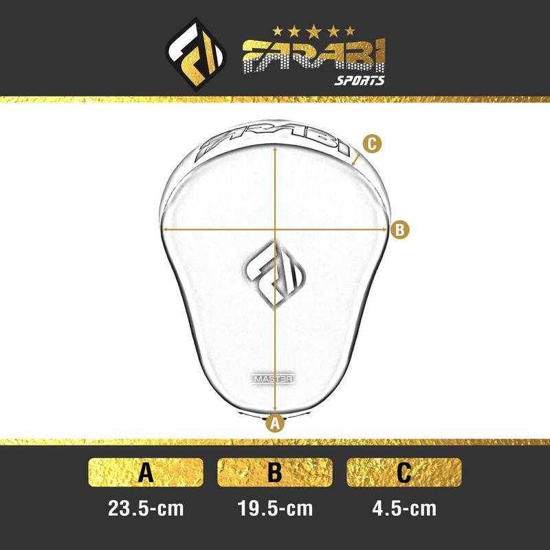 Farabi Sports Curved Focus Pads, Hook & Jab Mitts, Boxing