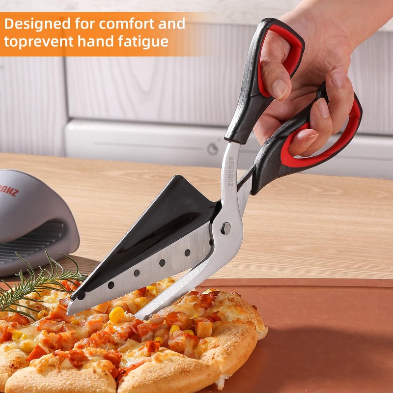 Pizza Scissors, Pizza Cutter with Shovel, Food-Grade Sharp Stainless Steel