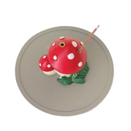 Aisatisforu Mushroom Incense Holder for Sticks, Cute Mushroom Incense Burner Dual Sizes Holes for Sticks, Statue Christmas Home Decorations, Unique Gift for Women Men
