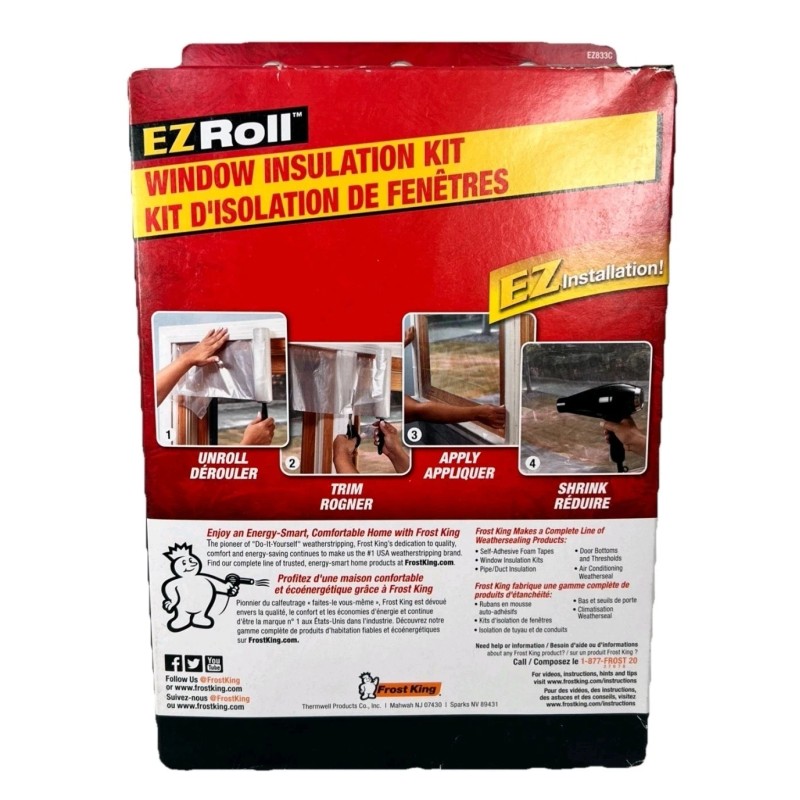Frost King EZ833 62" x 126" Clear Plastic EZ Roll