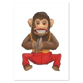 Azeeda A3 'Vintage Creepy Monkey Toy' Wall Poster/Print (PP00239442)