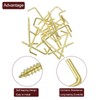 sourcing map 80 Pcs L Shape Hooks, 1-1/2 Inch Right