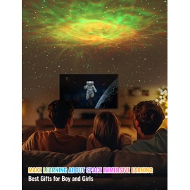 3 in 1 Star Projector with 8 Color Moon Lamp, Astronaut Galaxy Projector, Remote & Timer, 33 Light Effects LED Nebula Night Light Gift for Girls Boys Kids Adults Christmas Birthday Room Decor (Pink)