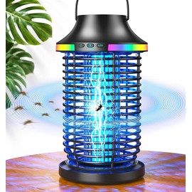 Bug Zapper Outdoor Cordless, 2026 Upgraded 4200V Electric Mosquito Zapper 5 in 1 Rechargeable Bug Zapper Outdoor Waterproof with 5000mAH Battery, Portable Fly Zapper Insect Zapper for Patio Camp