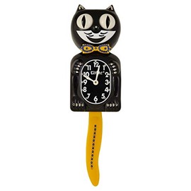 Kit Cat Klock Limited Edition Yellow Bow Tie Jeweled Clock