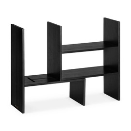 Navaris Desk Organizer Shelf Unit - Bamboo Desktop Shelves for Table or Countertop - Free-Standing Adjustable Shelving Rack for Tidy Kitchen or Office