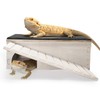 Gxsdj Large Bearded Dragon Basking Platform,Wooden Reptile Hide Cave with
