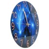 30cm Glass Blue Wall Clock for Living Room Decor Silent