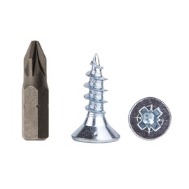 Pack of 200 Galvanised Steel 5.0 x 16 mm Wood Screws Chipboard Screws Universal Pozi Drive Screw PZ Full Thread Pozidriv Countersunk Head (200, 5.0 x 16 mm)