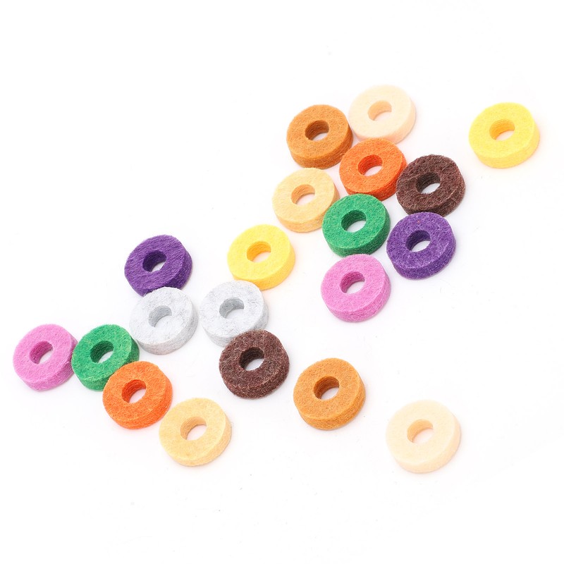 20Pcs Drum Cymbal Felt Multicolour Pad Instrument Accessory Replacement Part