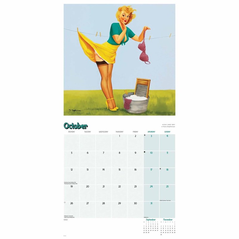 Carousel Worldwide, Pin Ups 2026 Square Wall Calendar