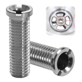 Hollow Screw Sink, Hollow Screw for Strainer Basket Valves, M12 Stainless Steel Hollow Screw Sink, Sink Screws, Suitable for Kitchen Sinks, Strainer Basket Sinks, Sink Accessories, Silver (40 mm (2