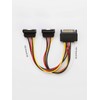 CableCreation SATA Power Cable, [2-Pack] 6-Inch SATA 15 Pin Male