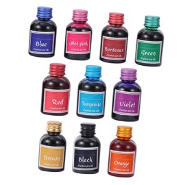 LALAFINA Colors Quick-drying Non-carbon Calligraphy Pen Ink Fountain Dip Pen Ink for Drawing Writing Journaling Present for Creatives