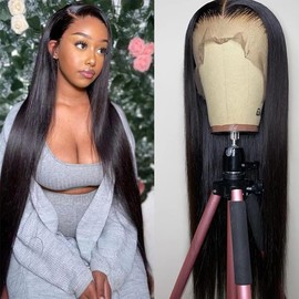 BELE 20 Inch 13x6 Lace Front Wigs Human Hair 180% Density Straight Skinlike Real HD Lace Front Wigs Human Hair 14A Glueless Wigs Human Hair Pre Plucked 13x6 Straight HD Lace Frontal Wigs for Women