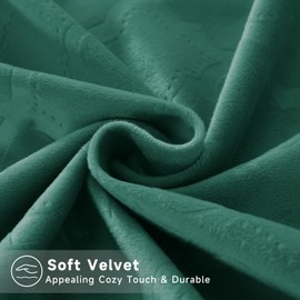 Ystyle Christmas Set of 2 Velvet Cushion Covers, 40 x 40 cm, Soft Decorative Cushion Cover, Modern Decorative Cushion Cover, Sofa Cushion, Decorative Cushion Cover for Living Room, Bedroom, Dark Green