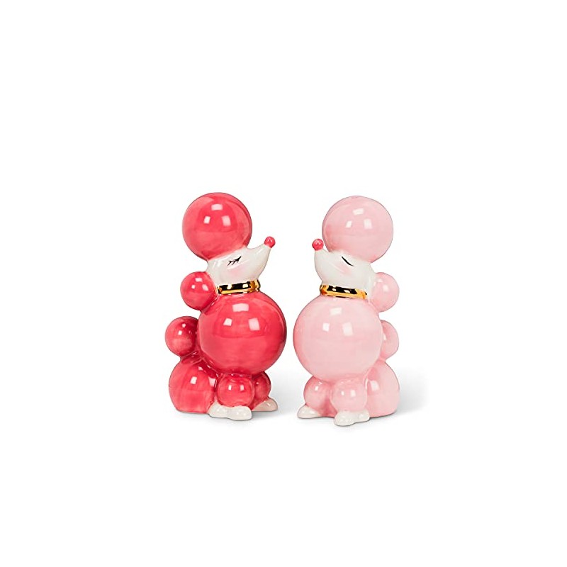 Abbott Collection Poodle Salt & Pepper Shaker Set - Ceramic,
