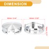 Partuto 4 Pcs 62mm Universal Wheel Hub Caps - ABS