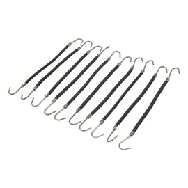 Pack of 15 Elastic Hooks Hair Scrunchies Styling Ponytail Holder Hooks Hair Cord for Styling Headbands Tools Claw Thick Hair Clips for Girls Curly Hair Long Hair (Black)